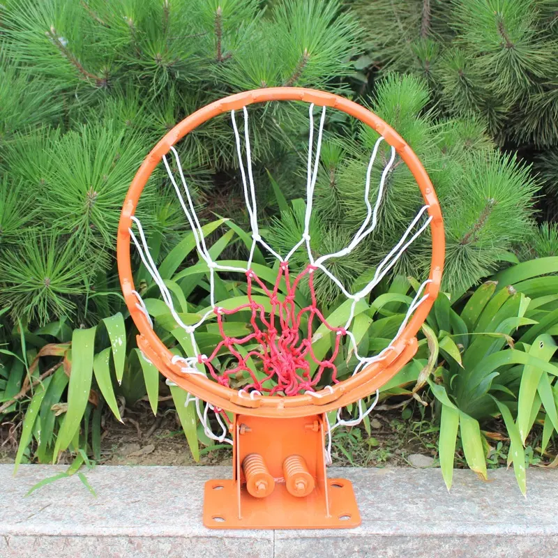 Anillo de baloncesto de aro de Marco portátil de acero sólido de alta resistencia Borde de resorte FIBA anillo y red de baloncesto al aire libre estándar