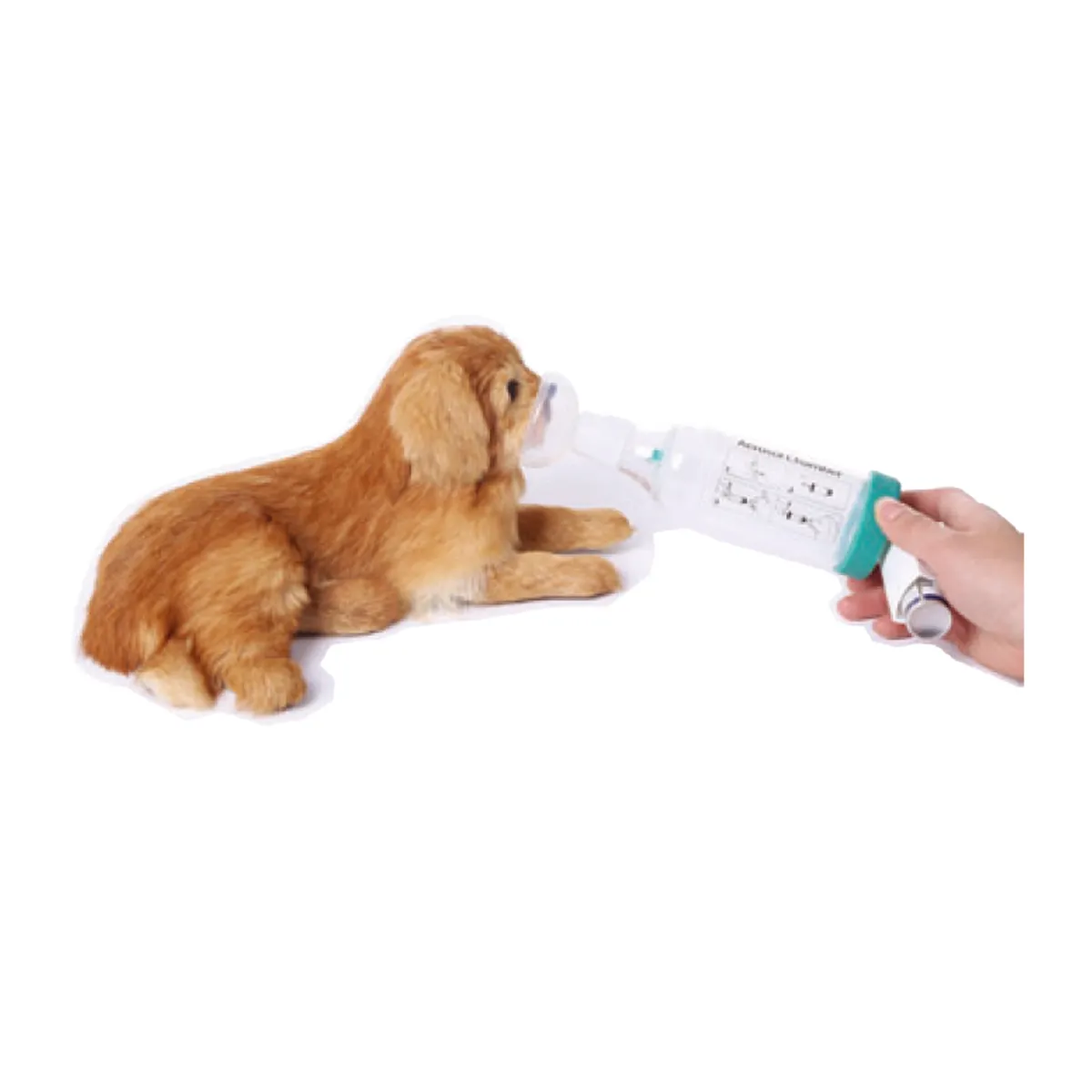 실리콘 가면, 의학 급료 실리콘 애완 동물 천식 흡입기 고양이 연무질/작은, 중간 및 큰 크기를 가진 Wicrochamber 항공기 약실