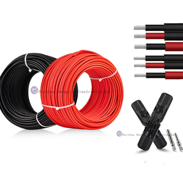 High Voltage 1X4Mm2 Solar Panel Cable 10Mm2 4Mm and 6Mm Solar Copper Cable with XLPE Insulation Potovoltaic Cable
