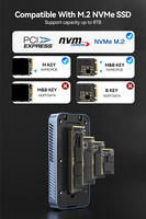 ACASIS Type-C USB 4.0 M.2 NVMe PCIE 8 To 80GBPs Boîtier SSD avec