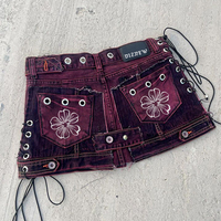 DIZNEW Vêtements pour dames Ensemble de 2 jeans en gros 2024 Nouveautés Jeans de style punk Jupes courtes et hauts courts pour femmes