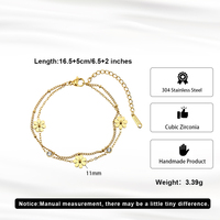 Bracelet à breloques marguerites en acier inoxydable 304, chaîne maille forçat dorée, breloques florales marguerites pendantes, bijou de poignet étanche