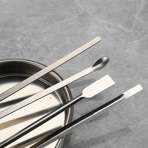 Stainless steel medicine spoons, laboratory single/double-headed medicine spoons, pharmacy/clinic micro-sampling medicine - Product Image 1