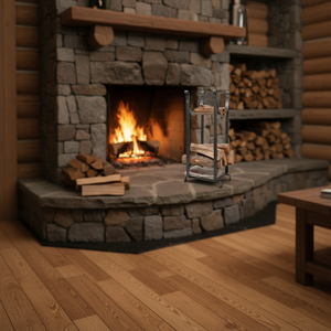 Wholesale Indoor Black Iron Powder Coated <strong>Log</strong> <strong>Holder</strong> <strong>Fireplace</strong> Tools Camping Firewood Storage Irregular Shape - Product Image 4