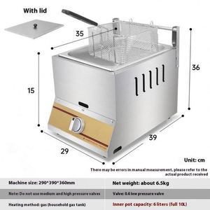Economical 2 tank 2 Basket Chicken Food Chips <b>Fryer</b> <b>Machine</b> Gas Small Gas <b>Fryer</b> Gas <b>Fryer</b> Commercial Double tank - Product Image 4