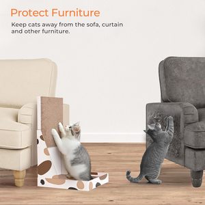 גדול בצורת חתול אנכי חריטה דלת דלת משטח ריהוט קיר חתולים - Product Image 5