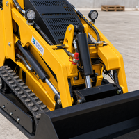 Mini-chargeuse compacte diesel à châssis étroit de 985 mm sans chenilles pour les travaux d'accès dans les allées étroites et les passages de portails