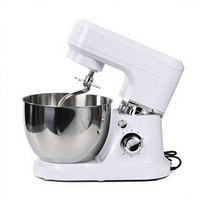 Batteur sur socle électrique 1800W en acier inoxydable avec bol mélangeur à action planétaire pour la maison et la cuisine, idéal pour la pâte et les gâteaux, inclut un crochet pétrisseur