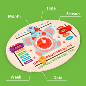 New Arrival Elephant Digital Clock Season Date Learning Sliding Puzzle Games Montessori Educational Toys for Kids Boys Girls - Product Image 3