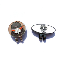 Clip para Gorra de Golf con Marcador de Pelota de Golf Estándar, Aleación Magnética Resistente, Metal Duradero, Esmalte Suave, Color Plateado, Cobre, Colorido