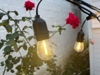 Ampoule LED à filament S14 E26/E27, guirlande lumineuse solaire, guirlande de Noël pour patio, étanche IP65, pour extérieur, à suspendre/à fixer, avec prises