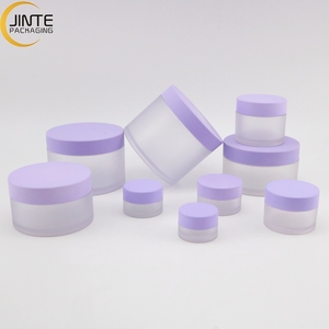 Purple PETG Plastic Frosted Cosmetic Jars 1oz 2oz 3oz 4oz 6oz 8 oz For Cream Skincare