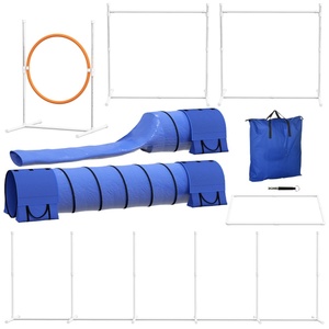 Ensemble <span class=keywords><strong>d</strong></span>'entraînement <span class=keywords><strong>d</strong></span>'agilité pour chiens professionnel avec tunnels, obstacles et poteaux de toupillage, parcours <span class=keywords><strong>d</strong></span>'obstacles portable et réglable pour l'<span class=keywords><strong>obéissance</strong></span> - Product Image 1