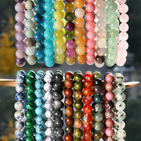 2024 nouveau Top-One variété pierre naturelle 8Mm Agate cristal Tourmaline perles pour Bracelet faisant femmes hommes charme bijoux en gros