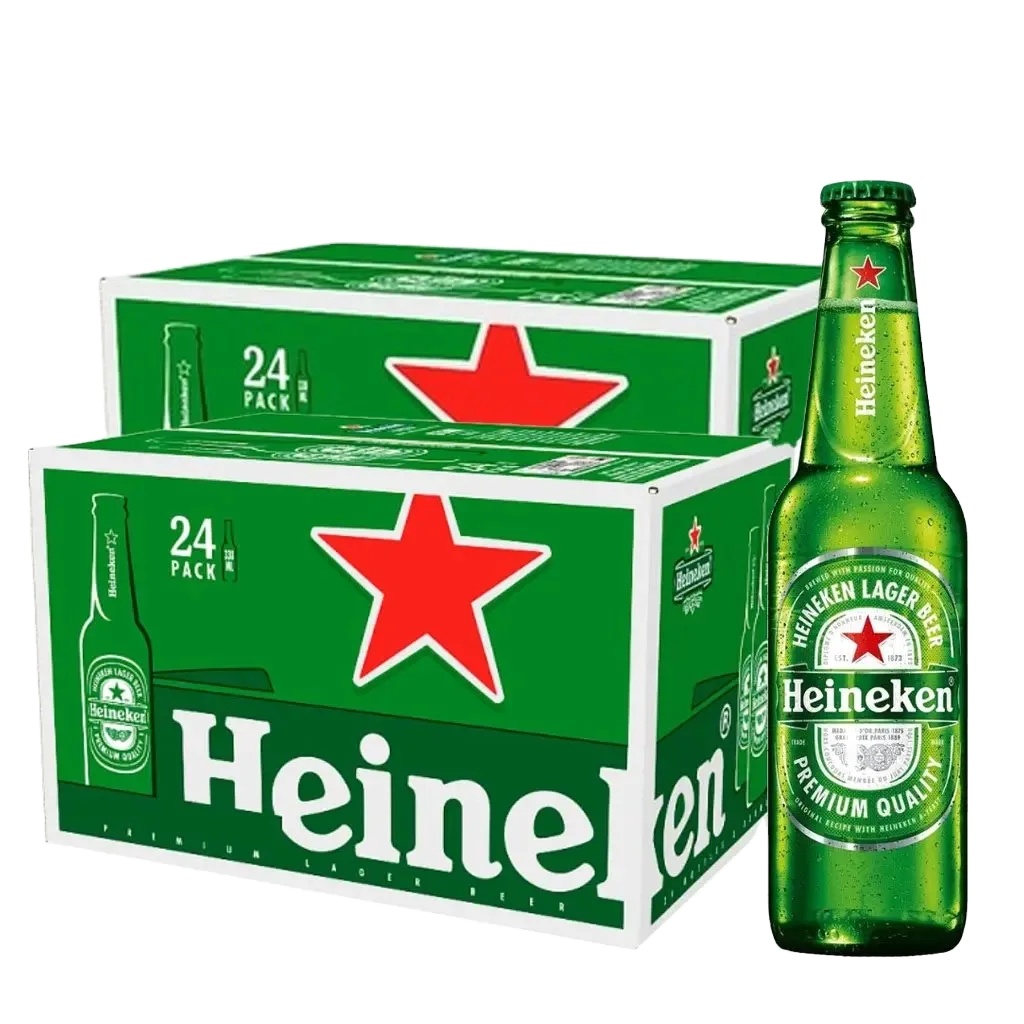 Heineken yüksek kalite büyük bira 330ml x24 şişe sayısı Heineken bira 5% ABV toptan/toplu fiyat