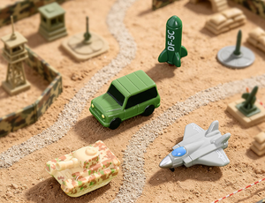 Miniature di Veicoli Militari in Resina, Figurine di Carri Armati e Jeep, Giocattoli Educativi per Bambini, Collezionabili per Appassionati - Product Image 4