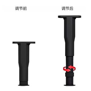 Pied de meuble, colonne de support de lit en métal noir, robuste, design minimaliste - Product Image 2