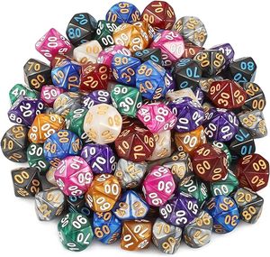 Dés de D&D avec 100 pièces, idéaux pour Dungeons and Dragons, <span class=keywords><strong>RPG</strong></span>, MTG, jeux de table de rô<span class=keywords><strong>le</strong></span> D4 D6 D8 D10 D% D12 D20 - Product Image 3
