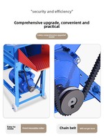 Éplucheuse de maïs électrique domestique entièrement automatique à double tambour, pour épluchage humide/sec, avec moteur central