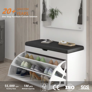 Armoire à <span class=keywords><strong>chaussures</strong></span> en bois moderne sur mesure, design gain de place, étagère à <span class=keywords><strong>chaussures</strong></span> multifonctionnelle, organisateur d'entrée, durable - Product Image 2