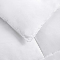 Couette alternative blanche For Basics, garnissage en laine, avec languettes d'angle, lavable en machine, taille King, toutes saisons, 102 x 90 pouces