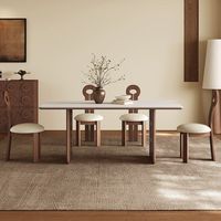 Ensemble table et chaises de salle à manger en bois massif de style chinois rétro pour petits appartements