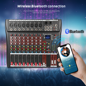 <span class=keywords><strong>8</strong></span> 通道音频混音器，幻象电源 48V，内置 USB MP3 播放器，支持 OEM，适用于录音室录音的 DJ 控制台 - Product Image 2