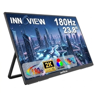 Moniteur QHD 23,8 pouces 1440P, fréquence de rafraîchissement 180 Hz, gamme de couleurs 100 SRGB, écran mat pour ordinateur portable, PC, téléphone