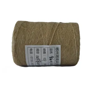 Low price reusable and washable standard quality eco friendly 100% braided jute yarn 10LBS/1PLY (hessian)