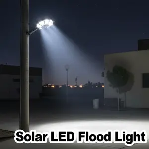 Luci solari sensore di movimento per esterni lampada piscina di sicurezza bianco cortile giardino impermeabile telecomando alimentato a luce di inondazione recinzione - Product Image 2