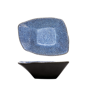 Tazón Granilla Abstracto Azul de 19 cm y 40 cl, Plato de Cerámica para Servir - Product Image 1