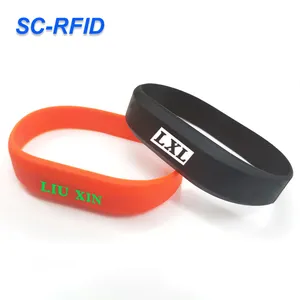 Gelang RFID silikon 125khz LF /13.56mhz HF, gelang cetak gaya baru