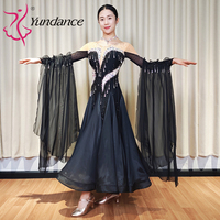 Robe de danse de salon standard internationale personnalisée B-25185 pour femmes, en spandex/polyester, pour les spectacles sur scène