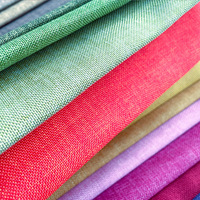 Tissu de canapé en lin uni 100 % polyester M&Y LYT-M004, stock d'usine, tissé avec motif teint, couleur unie, tissu rehaussant moins cher