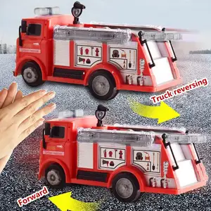 Induksi Cerdas Kontrol Suara Truk Pemadam Kebakaran Mainan Anak-anak Pendidikan Listrik Truk Pemadam Kebakaran Mainan Kendaraan Coches De Juguete