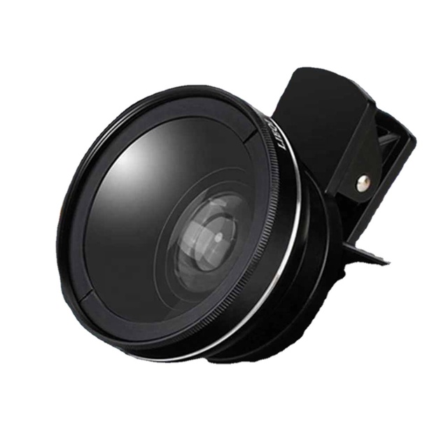 Galvanized Stainless Steel 37mm 0.45X 49UV Super Wide Angle Fisheye Lens Mobile Phone Super Macro HD Camera Lens Universal 60%