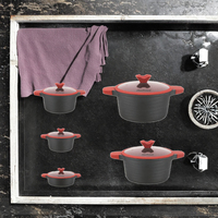 Ensemble d'ustensiles de cuisine modernes en aluminium Dessini 10 pièces accessoire de cuisine à fond en spirale de haute qualité pour la cuisine domestique en métal