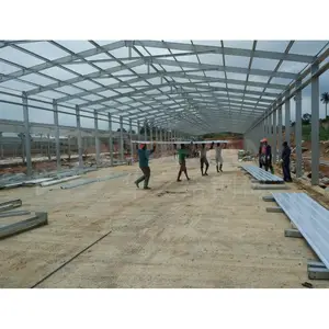 Uganda 50x80 Prefabricated Steel Warehouse Structure Metal Workshop Steel Building For Garage