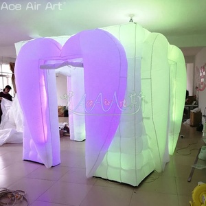 Inflatable LED-Lighted Heartเซลฟี่บูธสําหรับงานแต่งงานLove Photo Booth Air BlowerวัสดุOxfordเต็นท์<span class=keywords><strong>เช่า</strong></span>รุ่น - Product Image 6