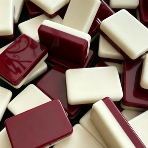 Funky Trade Piastrelle Americane in Acrilico Borgogna per Mahjong, Ideali per Intrattenimento e Adatte per il Gioco d'Azzardo nei <span class=keywords><strong>Casin</strong></span>ò - Product Image 5