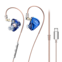 Écouteurs intra-auriculaires filaires LM2 10 mm avec transducteur dynamique, écouteurs HiFi IEM avec diaphragme recouvert de titane