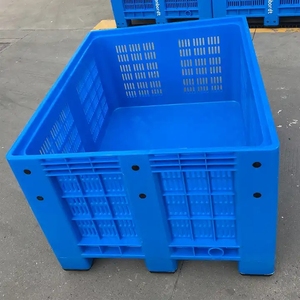 Large Size Euro Industry Collapsible Moving Plastic <strong>Pallet</strong> Container <strong>Stacking</strong> Agriculture Vegetables Fruit Crate <strong>Box</strong> With Wheels - Product Image 3