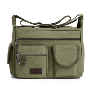 Bolso Bandolera Retro de Lona para Hombre, de Gran Capacidad, para Viajes y Ocio, Venta al Por Mayor - Product Image 2