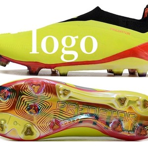 Vente en gros <span class=keywords><strong>de</strong></span> <span class=keywords><strong>chaussures</strong></span> <span class=keywords><strong>de</strong></span> football unisexes Predator 24FG à crampons imperméables antidérapantes <span class=keywords><strong>sans</strong></span> lacets pour l'entraînement sportif - Product Image 1