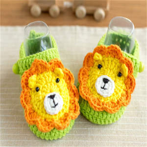 Chaussures d'hiver pour bébé personnalisées faites à la main, 0-6 <span class=keywords><strong>mois</strong></span>, <span class=keywords><strong>bottes</strong></span> en coton pour nourrissons, chaussures au crochet pour nouveau-né - Product Image 4