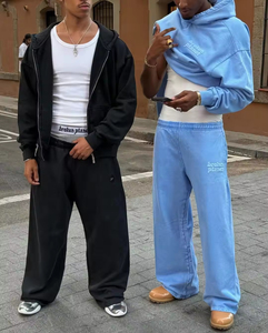 Sweat à capuche unisexe grande taille pour hommes, haute qualité, hiver, manches lanterne avec logo personnalisé, tissu 210g - Product Image 4