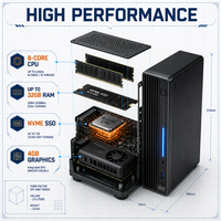 Komputer Desktop Smart Office Zhaoxin KX-U6780A CPU 16GB Memori 512GB NVMe SSD dengan Layar 23.8 inci