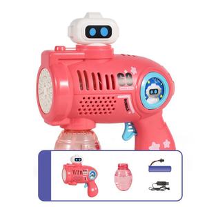 Pistola de <span class=keywords><strong>burbujas</strong></span> eléctrica de 32 agujeros para niños al aire libre, máquina de <span class=keywords><strong>burbujas</strong></span> giratoria automática, ametralladora de <span class=keywords><strong>burbujas</strong></span> de mano con música ligera - Product Image 1