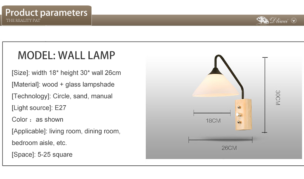 Hot Selling  Glass Solid Wood Led Wall Lights Indoor Wooden Wall Lamp Decorative For Hotel
