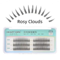 Pestañas Postizas en Racimo Heart Girl Factory Devil, 3 Líneas Mixtas, Precortadas, Segmentadas, Coreanas, PBT, 0.07mm de Grosor, Extensiones de Pestañas Personalizadas